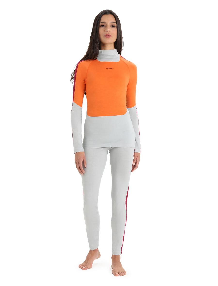 Ether / Flash Icebreaker Merino 200 Sonebula Long Sleeve High Neck Thermal Top Women's Base Layers | AU 1856UZGT